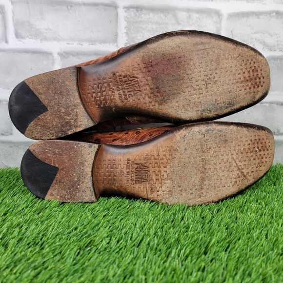 Area Forte Vero Cuoio Leather Shoes Size EU 41 US 8 Made In Italy Pointed Toe